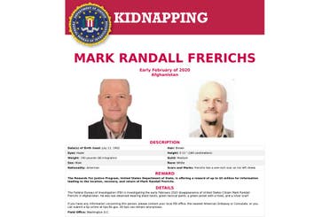 This poster image courtesy of the FBI shows the kidnapping poster for Mark Randall Frerichs. (AFP)