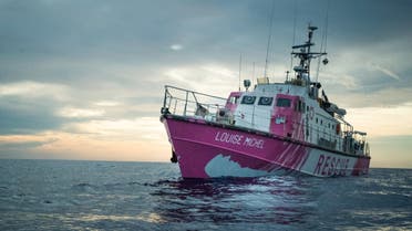 In this undated handout photo, the Louise Michel, a migrants search and rescue ship operating in the Mediterranean and financed by British street artist Banksy, is seen at sea. MV Louise Michel/Handout via REUTERS ATTENTION EDITORS THIS IMAGE HAS BEEN SUPPLIED BY A THIRD PARTY.