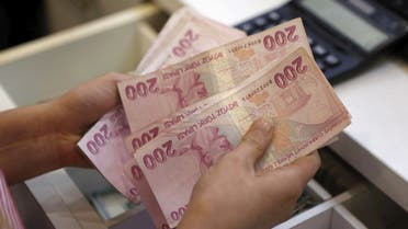A money changer counts Turkish lira bills at an currency exchange office in central Istanbul, Turkey, in this August 21, 2015 file picture. (Reuters)