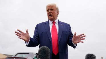 US President Donald Trump speaks to reporters before a trip to Kenosha, Wisconsin, Sept. 1, 2020. (AP)