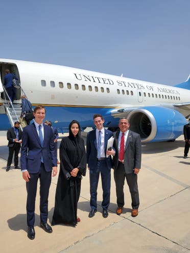 UAE Minister of Foreign Affairs' Hend Al Otaiba with the Israeli and US delegation to the UAE. (Twitter, Hend Al Otaiba)