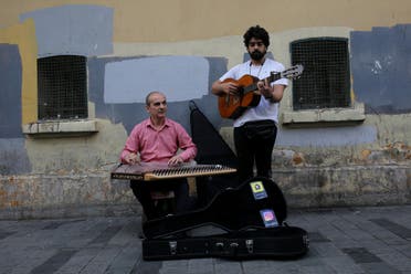 Syrian musicians, refugees from Aleppo, perform in central Istanbul, Turkey, June 20, 2019. (Reuters)