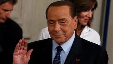 Forza Italia leader Silvio Berlusconi gestures after consultations with Italian President Sergio Mattarella in Rome, Italy, August 28, 2019. (Reuters)