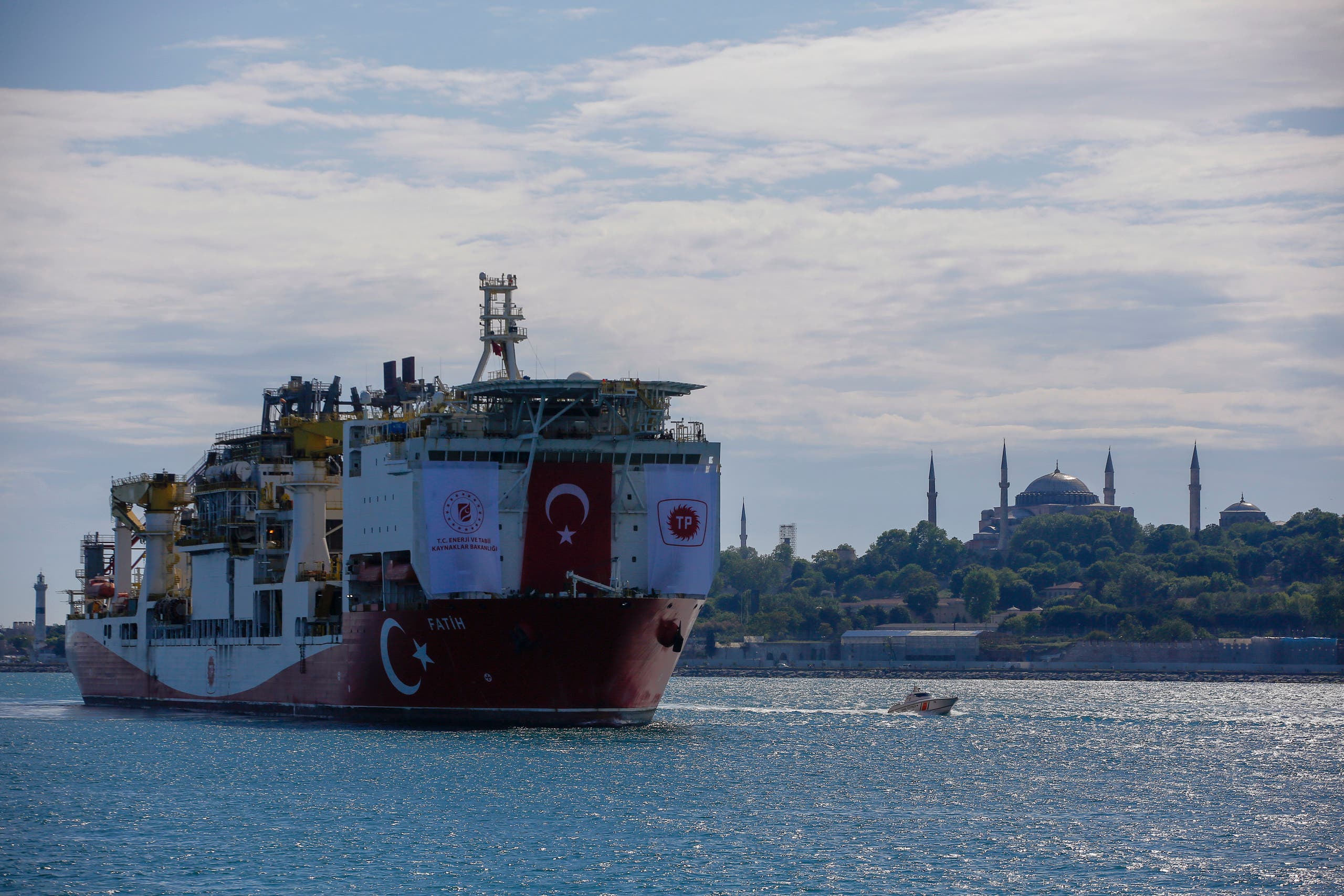 Turkish ship in the eastern Mediterranean (AP)