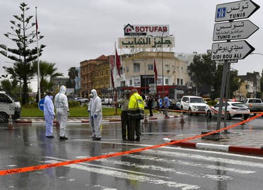 Tunisian forensic police investigate the site of an attack on Tunisian National Guard officers on September 6, 2020, in Sousse, south of the capital Tunis. (File photo)