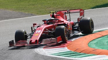 Ferrari's Charles Leclerc during practice Matteo. (Reuters)