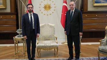 ECHR President Robert Spano, left, with Turkish President Recep Tayyip Erdogan on September 3, 2020. (Courtesy: ECHR)