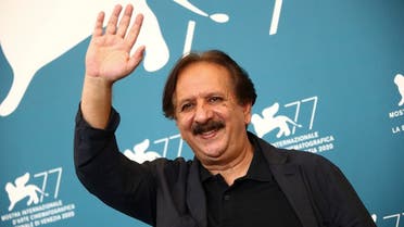 Director Majid Majidi poses for photographers at the photo call for the film ‘Khorshid (Sun Children’ during the 77th edition of the Venice Film Festival in Venice, Italy, on September6, 2020. (AP)
