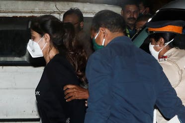 Bollywood actress Rhea Chakraborty arrives at the Narcotics Control Bureau (NCB) after she was arrested in Mumbai, India, September 8, 2020. REUTERS