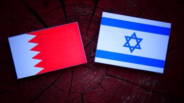 Bahrain and Israel flags. (Stock Photo)