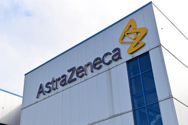 In this file photo taken on July 21, 2020 a general view is pictured of the offices of British-Swedish multinational pharmaceutical and biopharmaceutical company AstraZeneca PLC in Macclesfield, Cheshire. (AFP)