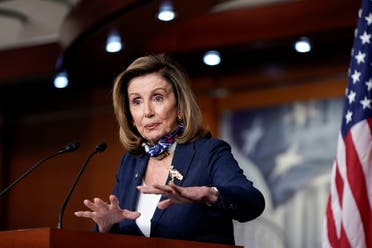 Pelosi speaks during a briefing to the media on Capitol Hill in Washington, US, September 10, 2020. (Reuters)