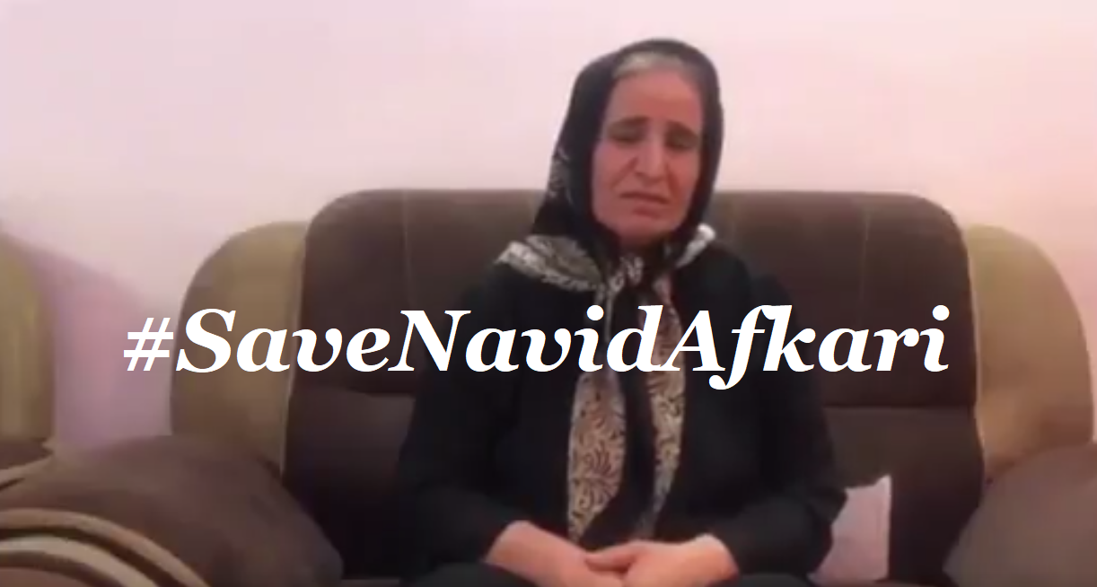 The mother of Iranian fighter Nawed Afkari