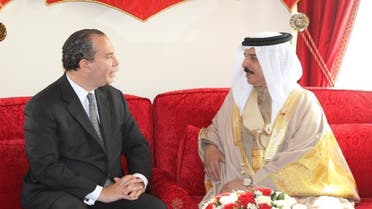 Rabbi Marc Schneier, left, with Bahrain's King Hamad bin Isa Al Khalifa. (Supplied)