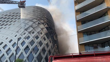 Fire breaks out in a landmark building in central Beirut. (Twitter)