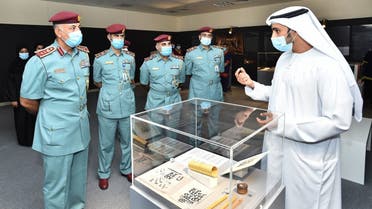 Nasir Al Darmaki. Museums Strategic Planning Department Manager - Sharjah Museums Authority, with Sharjah Police officials. (Courtesy: SMA)