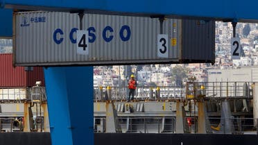 A container is unloaded from a cargo ship at the port of the northern city of Haifa, Israel. (File photo: Reuters)