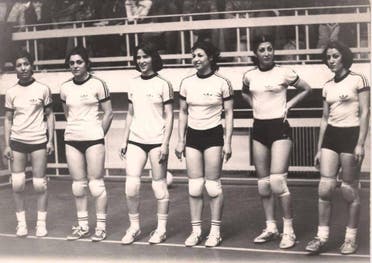 Foruzan Abdi (third from the left) was the captain of Iran’s women’s national volleyball team. (Facebook)