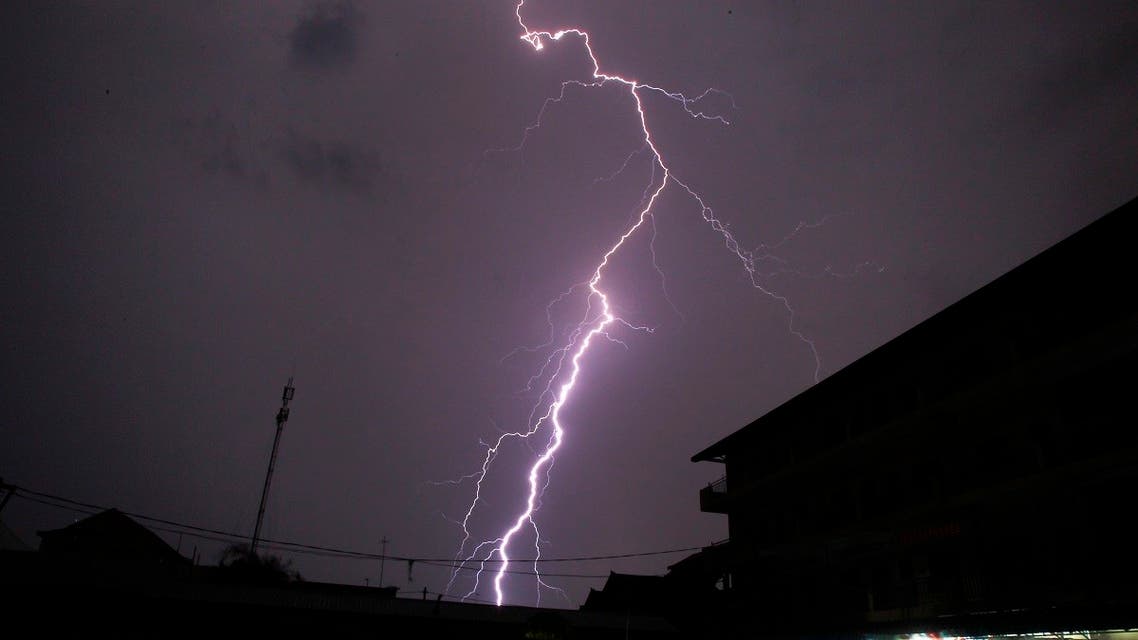 Lightning strikes on the outskirts of Phnom Penh, Cambodia. (File photo: AP)