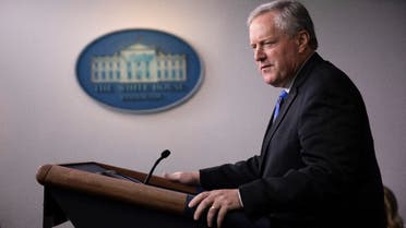 White House Chief of Staff Mark Meadows speaks to reporters during a news briefing at the White House in Washington, US, July 31, 2020. (Reuters)