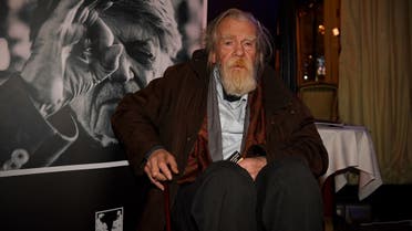 In this file photo taken on December 09, 2019 French actor and director Michael Lonsdale attending a tribute to French movie director Jean-Pierre Mocky at Les Deux Magots cafe in Paris. (AFP)
