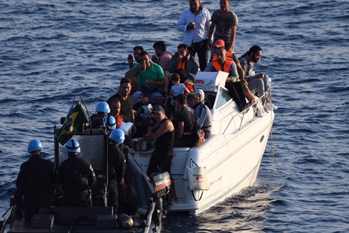  A boat overcrowded with migrants in the Mediterranean Sea. The UN peacekeeping force in Lebanon says the migrants were trying to reach the Mediterranean island of Cyprus. (File photo: AP)