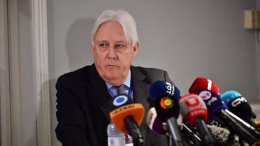 United Nations Special Envoy to Yemen Martin Griffiths is seen during a news conference at Johannesberg Palace, north of Stockholm. (Reuters)