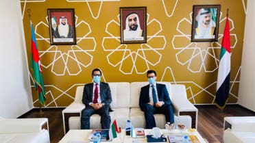 Israeli and Emirati ambassadors meet in Azerbaijan. (Twitter)