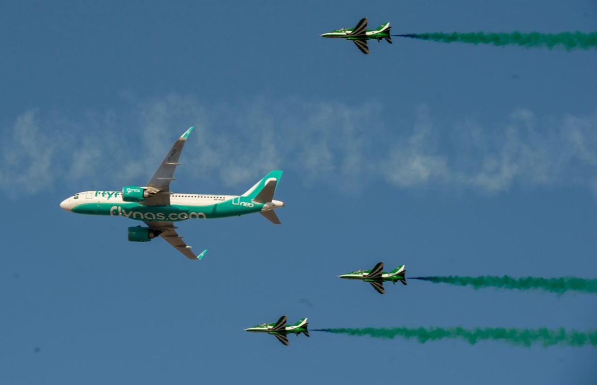 Air shows in Riyadh in celebration of National Day. (SPA)