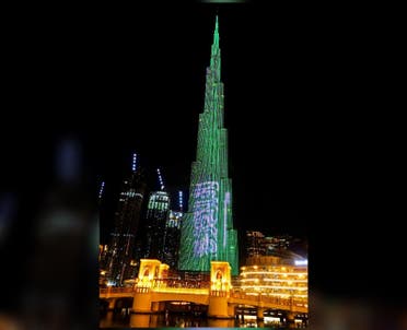 Burj Khalifa s'illumine avec le drapeau saoudien. (Fichier image : Twitter)