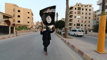 A man loyal to the Islamic State in Iraq and the Levant (ISIL) waves an ISIL flag in Raqqa June 29, 2014. (File photo: Reuters)