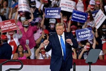 President Donald Trump at a Latinos For Trump campaign event in Florida, Sept. 25, 2020. (Reuters)