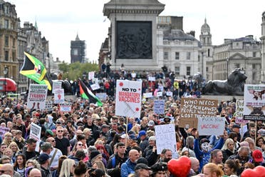 تظاهرات في لندن ضد إجراءات كورونا