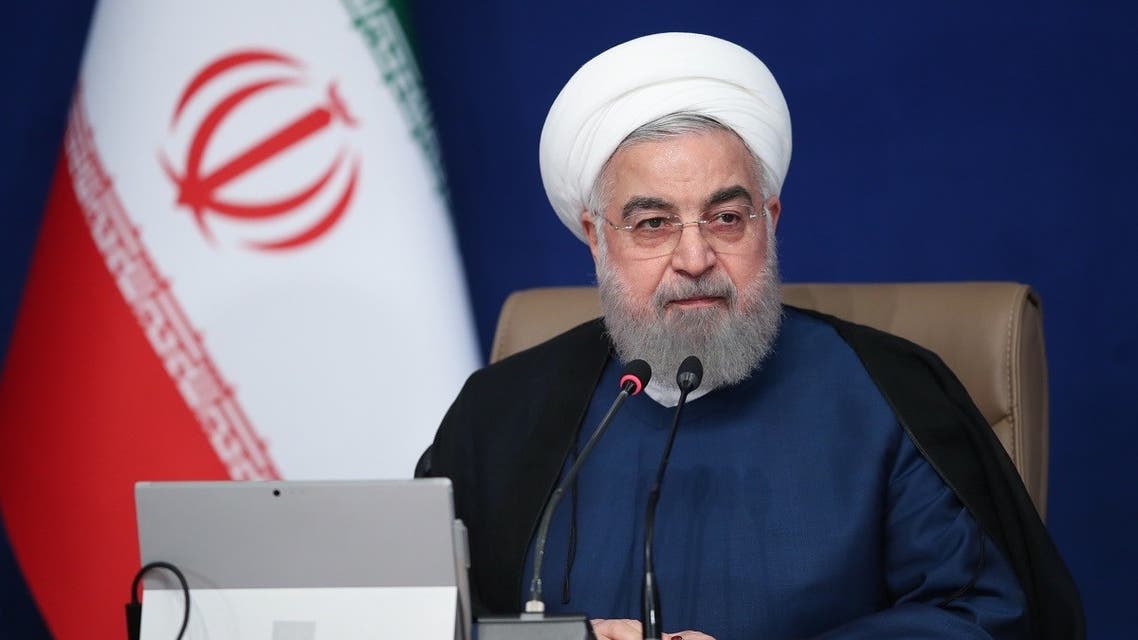 A handout picture provided by the Iranian presidency on September 23, 2020, shows President Hassan Rouhani chairing a cabinet meeting in the capital Tehran. (Iranian Presidency/AFP)
