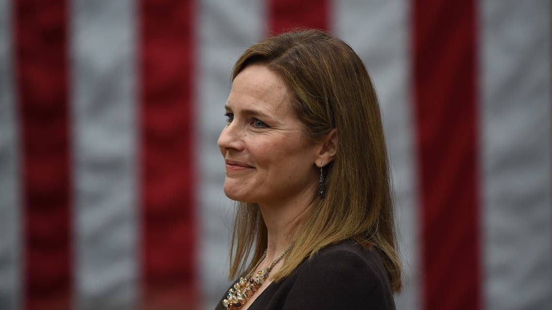 Judge Amy Coney Barrett is nominated to the US Supreme Court by President Donald Trump in the Rose Garden of the White House. (AFP)