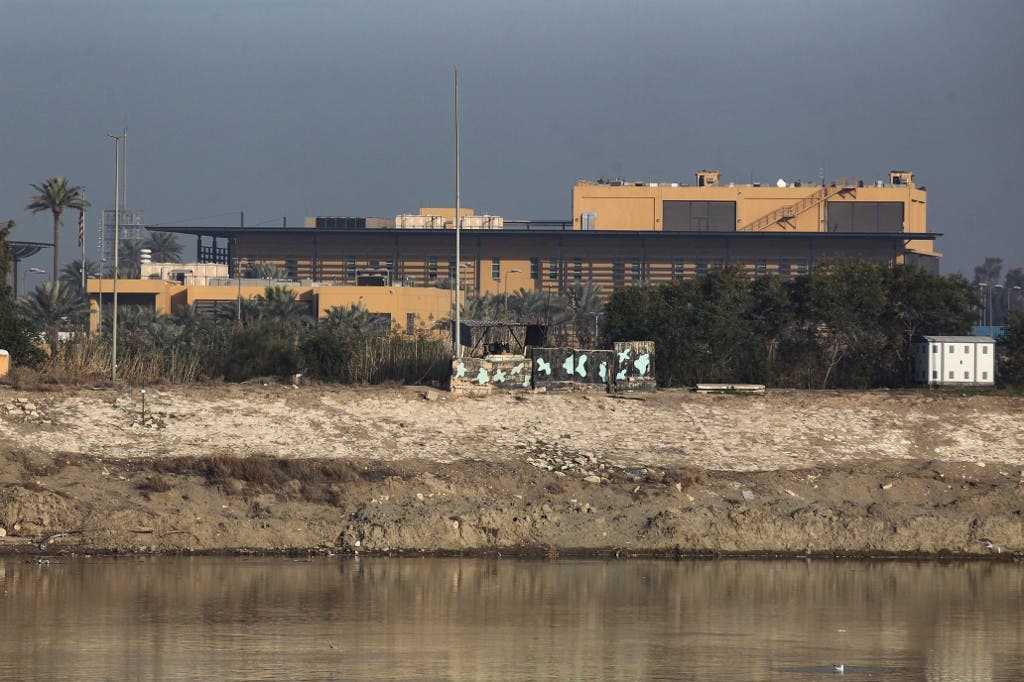 A general view shows the US embassy across the Tigris river in Iraq's capital Baghdad on January 3, 2020. (AFP)
