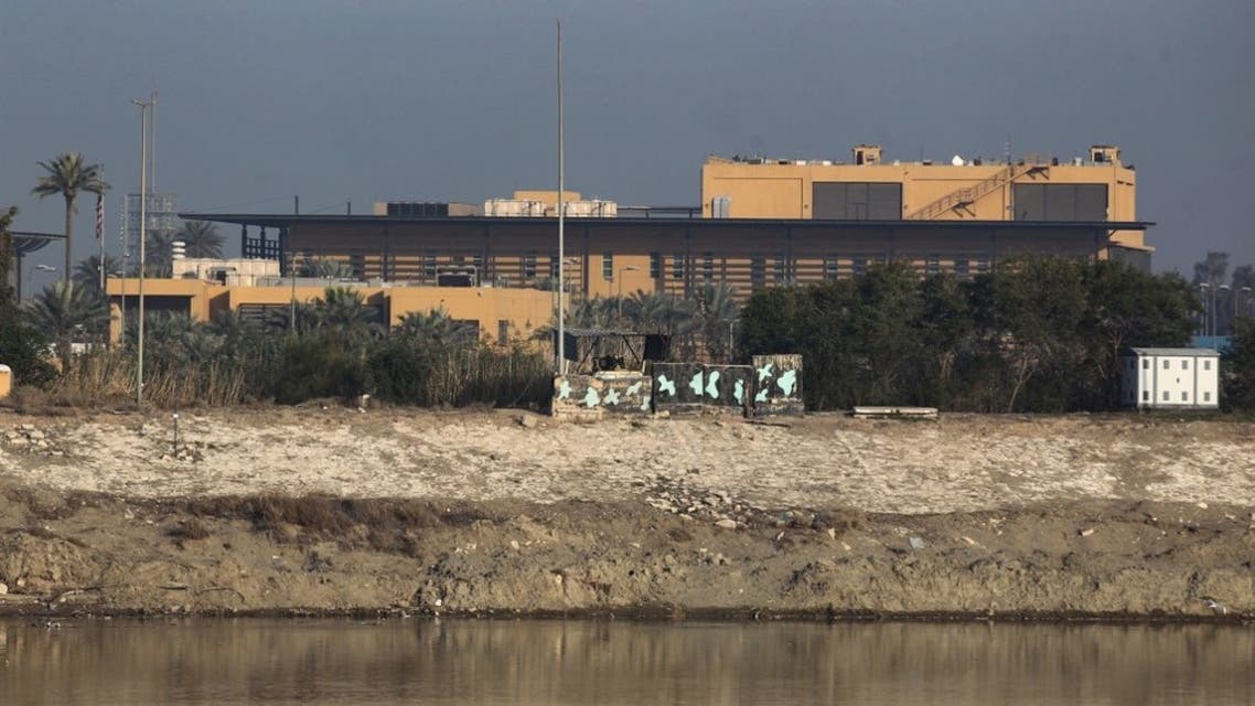 A general view shows the US embassy across the Tigris river in Iraq's capital Baghdad on January 3, 2020. (AFP)