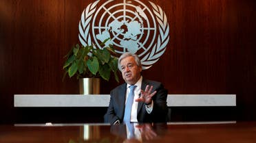 United Nations Secretary-General Antonio Guterres during interview with Reuters at UN headquarters in New York. (Reuters)