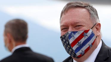 US Secretary of State Mike Pompeo arrives at the airport in Dubrovnik, Croatia, October 2, 2020. (Reuters)