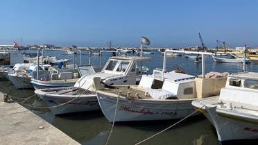 Boats are seen parked in Tripoli, Lebanon September 14, 2020. (Reuters)
