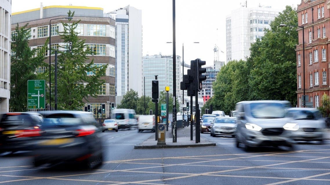 A view shows morning rush hour traffic in central London. (Reuters)