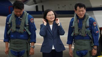 Taiwan’s Tsai says will not “yield an inch” as anti-China jet flights double   