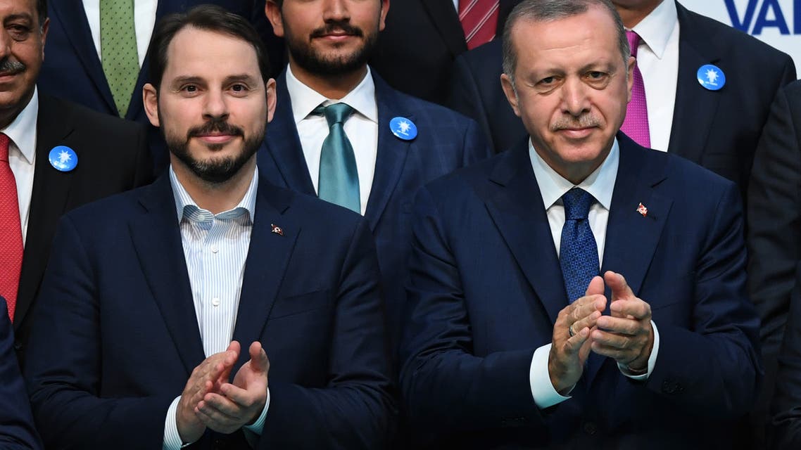 بيرات ألبيرق مع أردوغان(أرشيفية- فرانس برس)