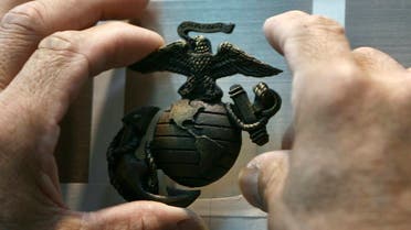 The emblem of the US Marines is affixed to a display at the National Museum of the Marine Corps in Quantico, Virginia. (File Photo: Reuters)