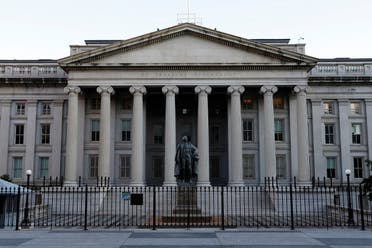 The United States Department of the Treasury is seen in Washington, DC, Aug. 30, 2020. (Reuters)