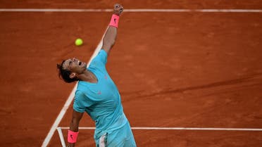 Spain's Rafael Nadal celebrates after winning against Argentina's Diego Schwartzman during their men's singles semi-final tennis match. (AFP)