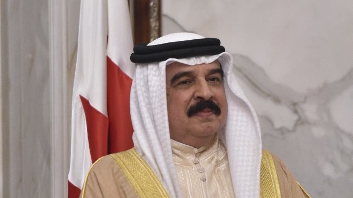 Bahrain's King Hamad Al-Khalifa is pictured at the Diriya Palace in the Saudi capital Riyadh during the Gulf Cooperation Council (GCC) summit on December 9, 2018. (AFP)
