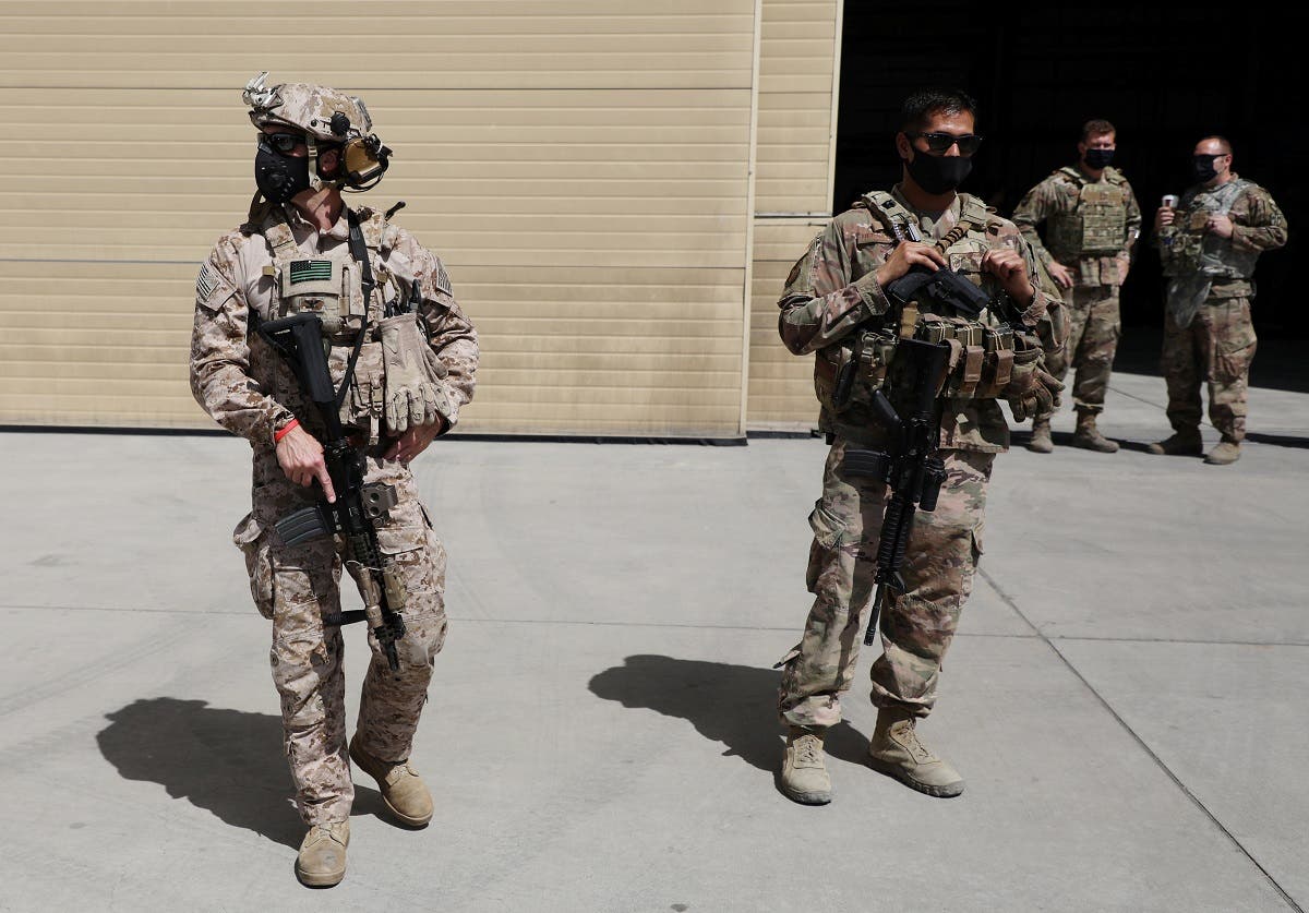 Members of the US forces in the Afghan capital, Kabul, on September 17, 2020. (Reuters)