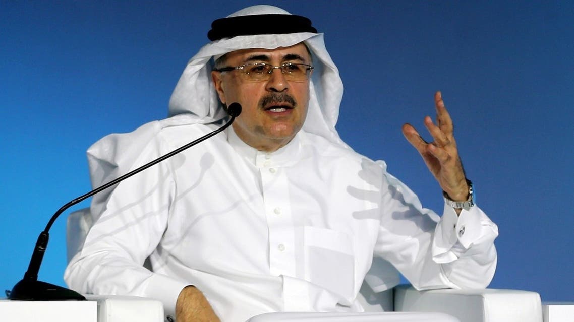 Amin H. Nasser, president and CEO of Saudi Aramco, speaks during the International Carbon Capture, Utilization and Storage Conference 2020 in Riyadh, Saudi Arabia, on February 25, 2020. (Reuters)_1598309143_RC2WAH98BV3N_RTRMADP_3_SABIC-M-A-SAUDI-ARAMCO