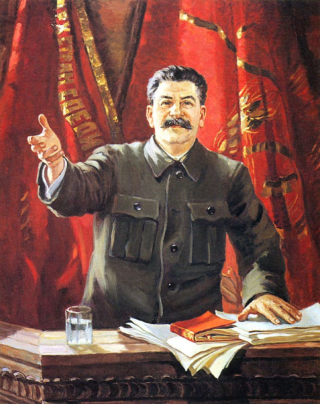 لوحة تجسد القائد السوفيتي جوزيف ستالين